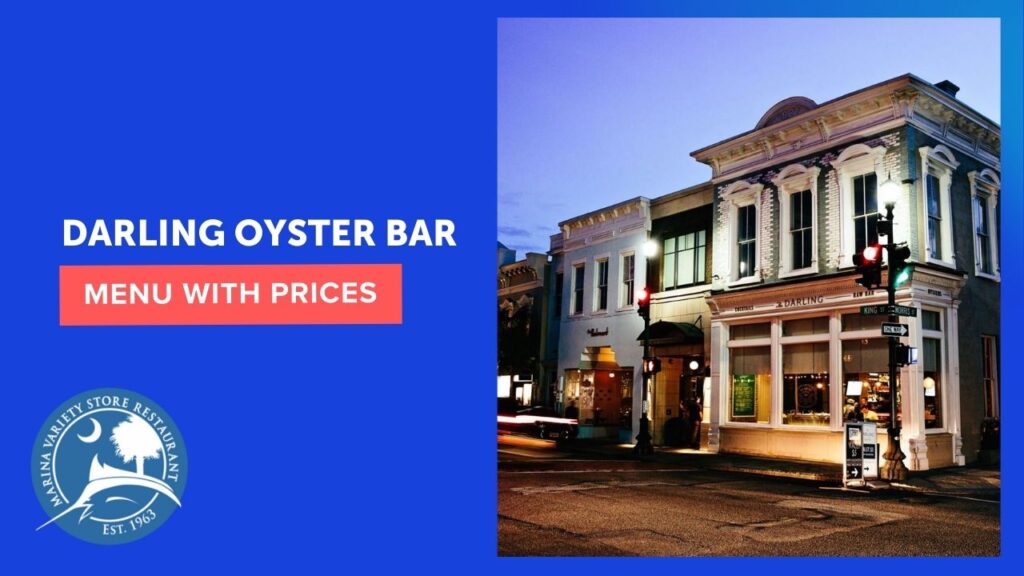 Darling Oyster Bar Menu with Prices
